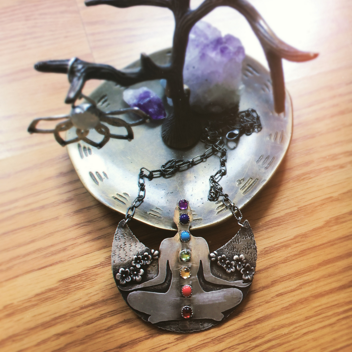 Chakra Meditation Statement Necklace