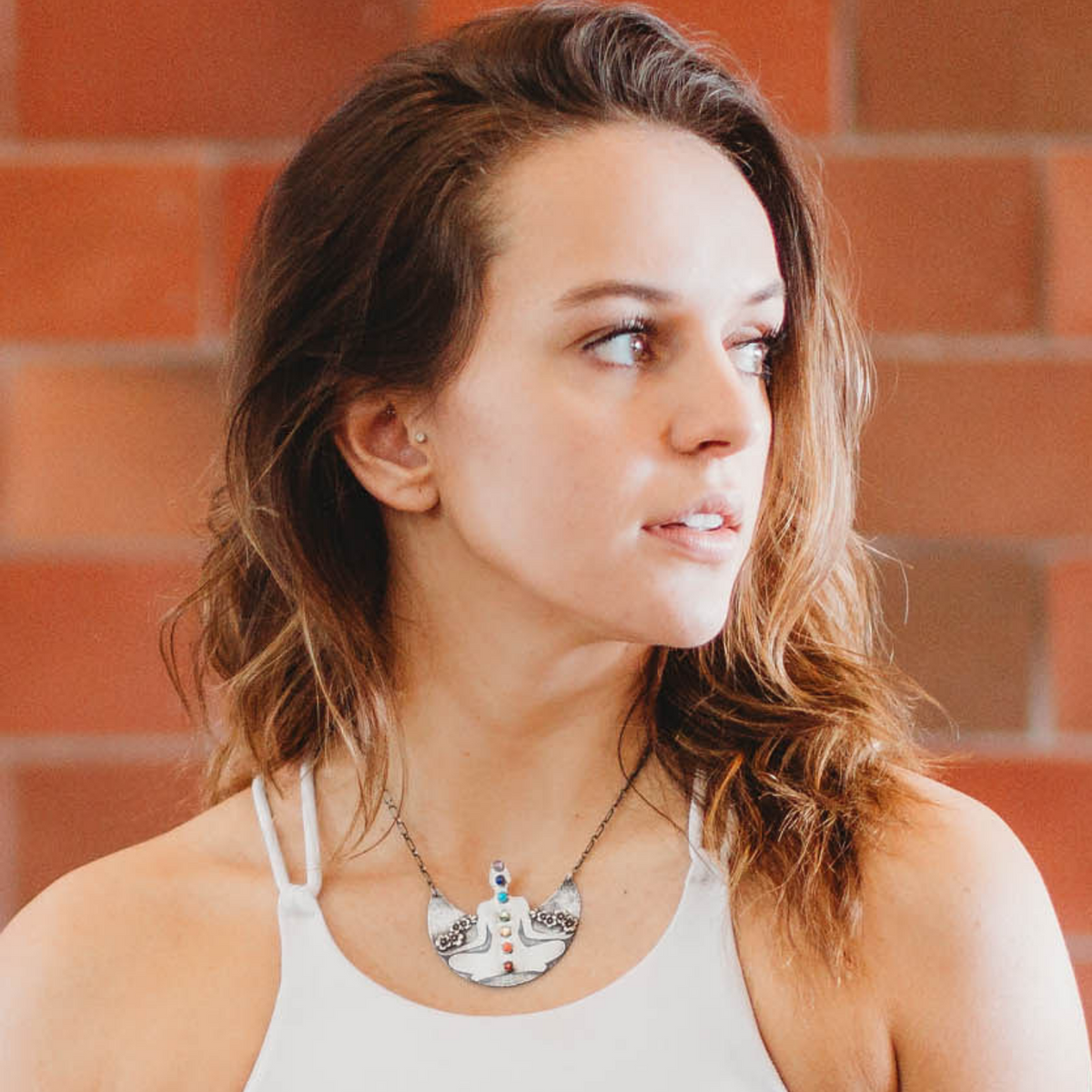 Chakra Meditation Statement Necklace