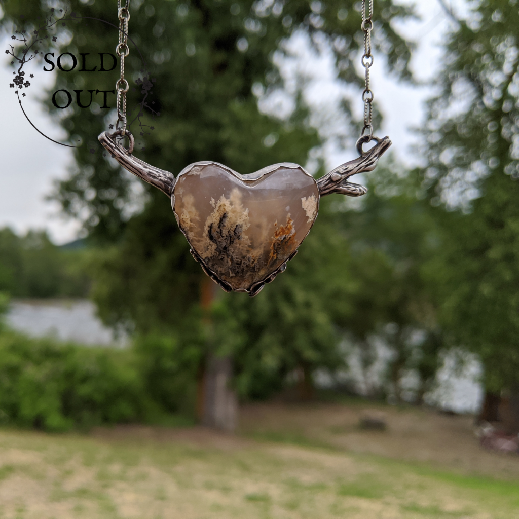 Enchanted Earth Collection Heart on the Branch Necklace