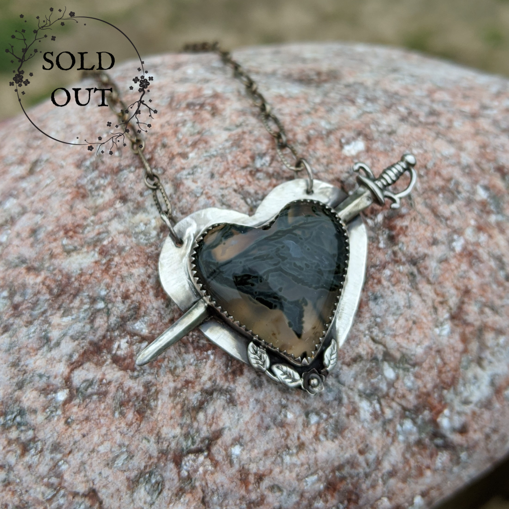 Enchanted Earth Collection Oregon Moss Heart Necklace