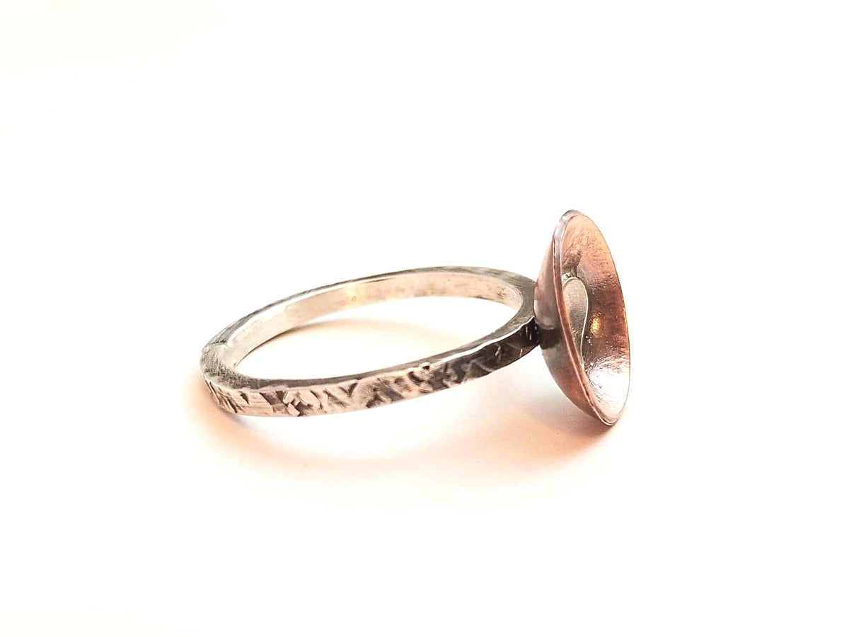 Copper Bowl Heart Ring